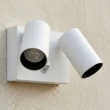 Capri Outdoor 2 Light LED Wall Spotlight with Sensor